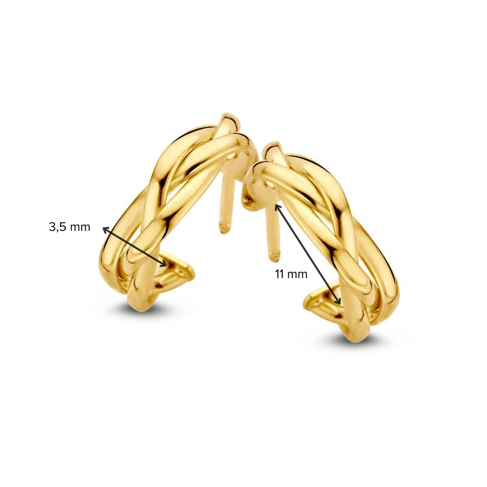 Bracciale da Donna Senza Tempo in Oro Bicolore 14 Carati – Giallo/Bianco – 19 cm