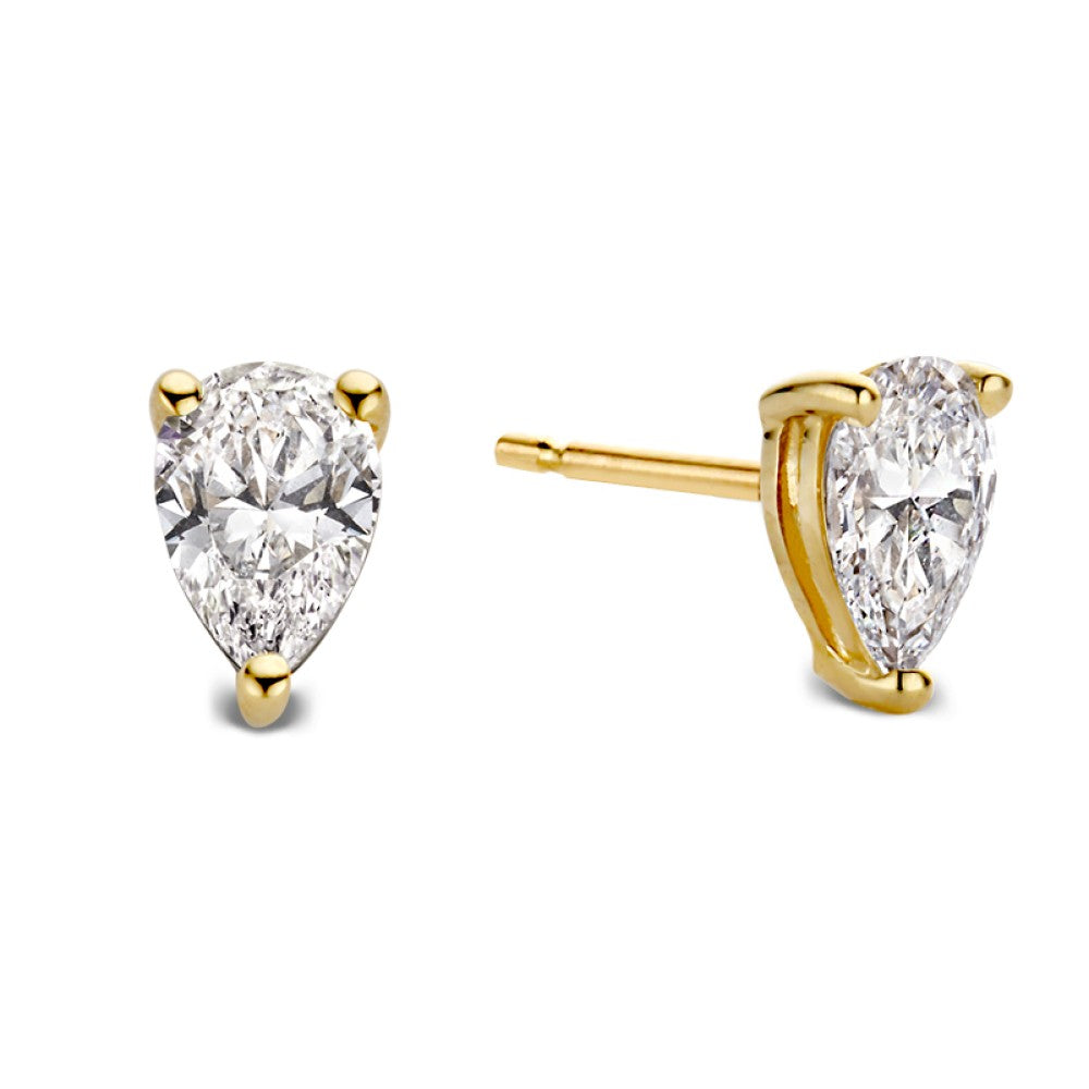 Orecchini a perno Ava 1,00 ct. oro giallo