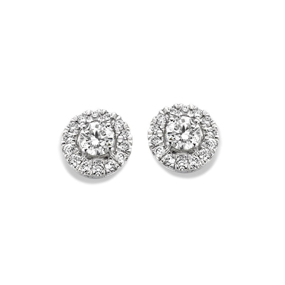 Orecchini a lobo Emma 0,60 ct. oro bianco