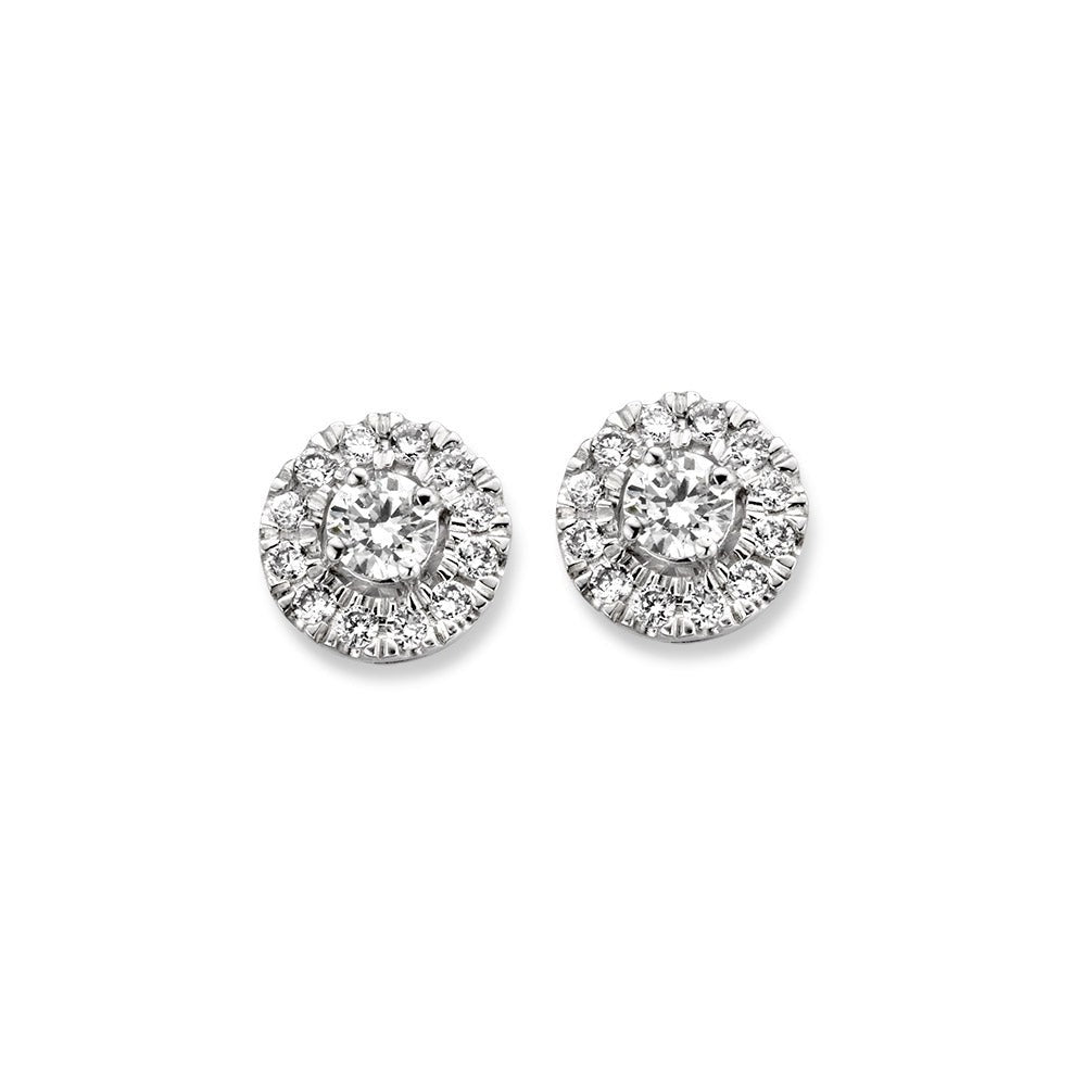 Orecchini a lobo Emma 0,60 ct. oro bianco