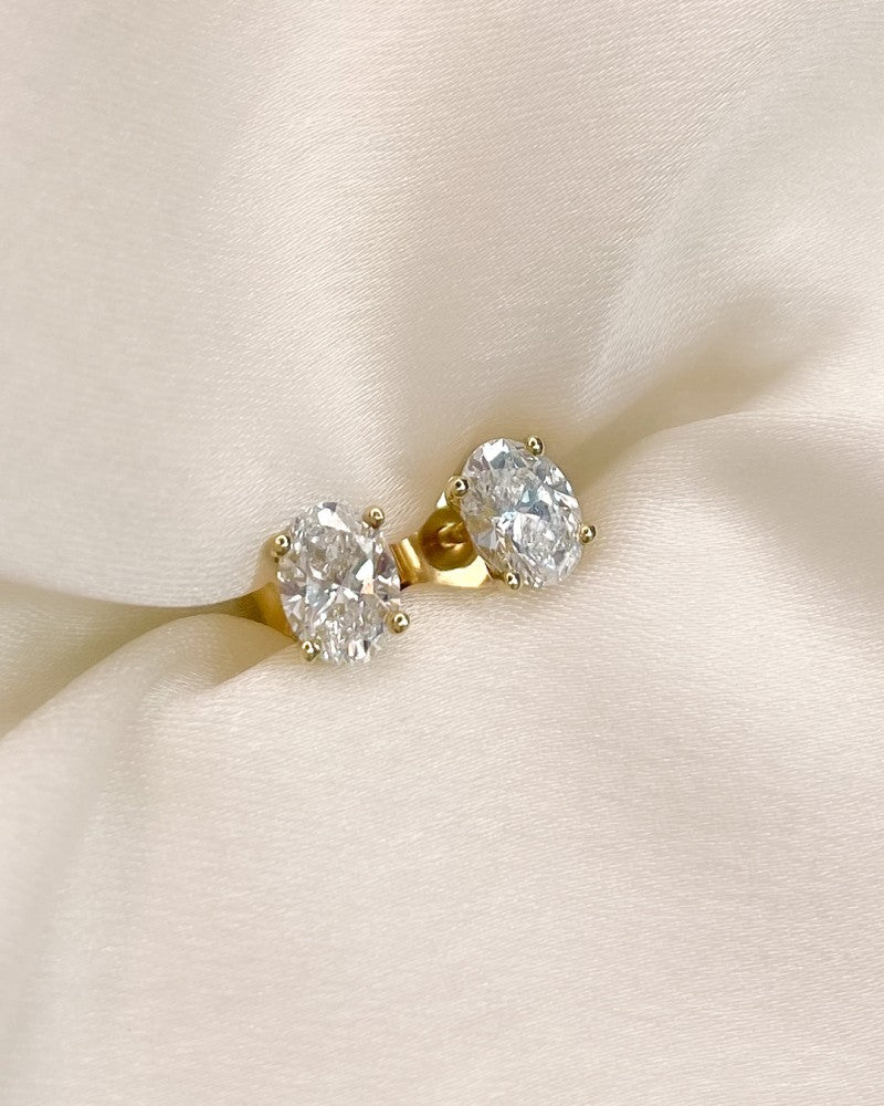 Orecchini a lobo Franky 1,00 ct oro giallo