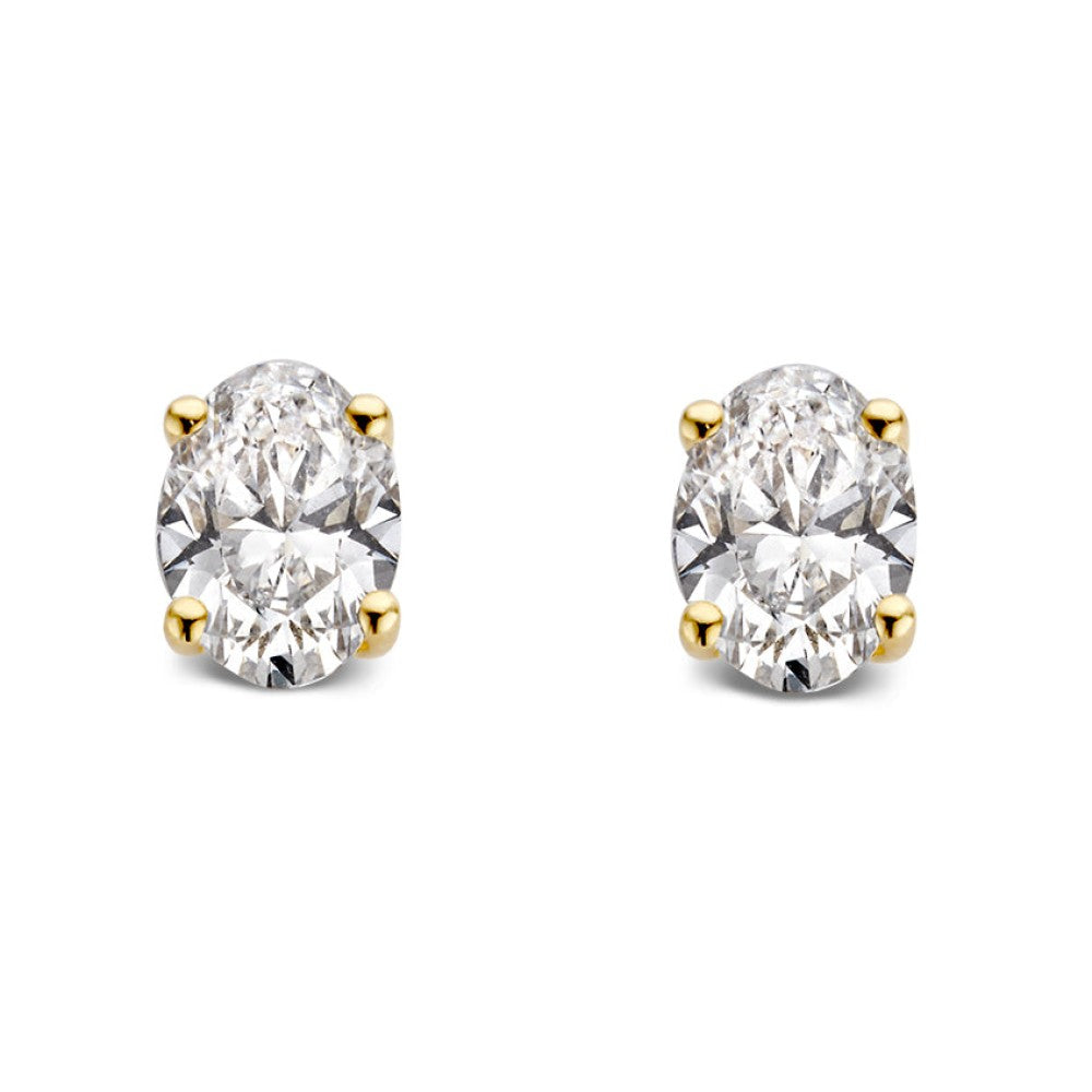 Orecchini a lobo Franky 1,00 ct oro giallo