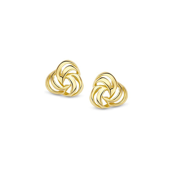 Geelgouden Oorstekers 14K - 7.3mm, Minimalistisch Design