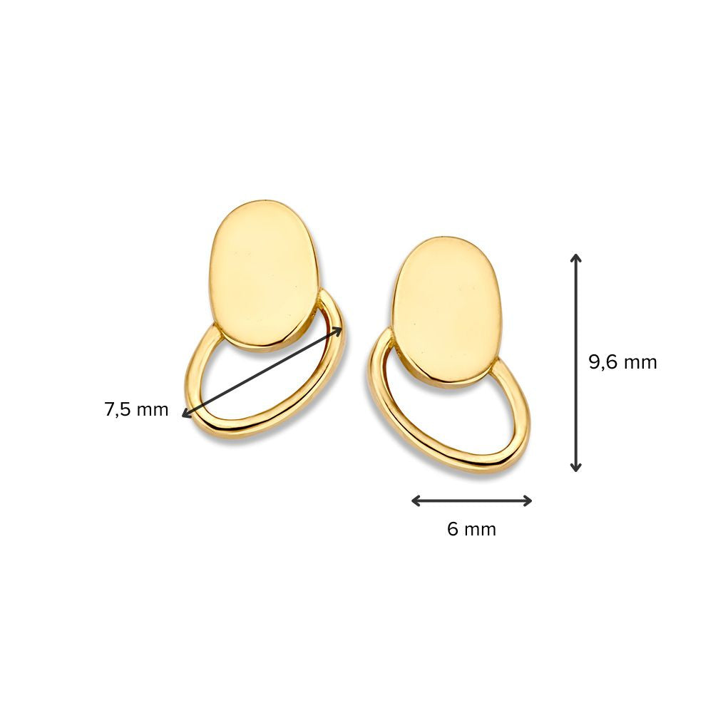 Orecchini a Lobo in Oro Giallo 14K 10mm – Raffinata Eleganza Minimalista