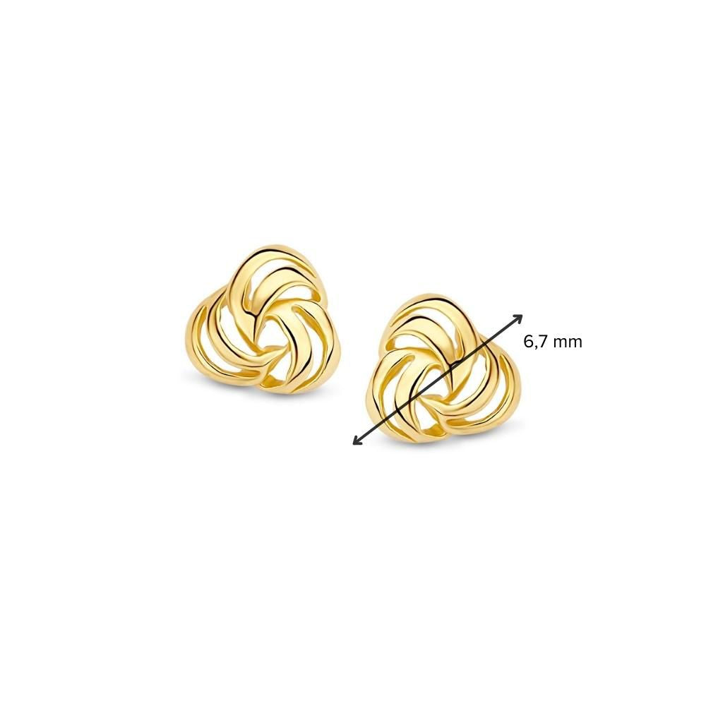 Orecchini a Lobo in Oro Giallo 14K - 7,3mm, Design Minimalista
