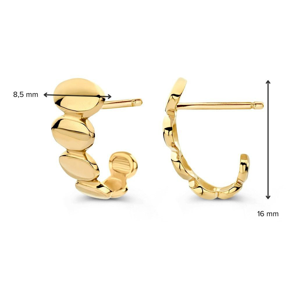 Orecchini a Perno in Oro Giallo con Design a Sferette – Lusso 14 Carati per Donna