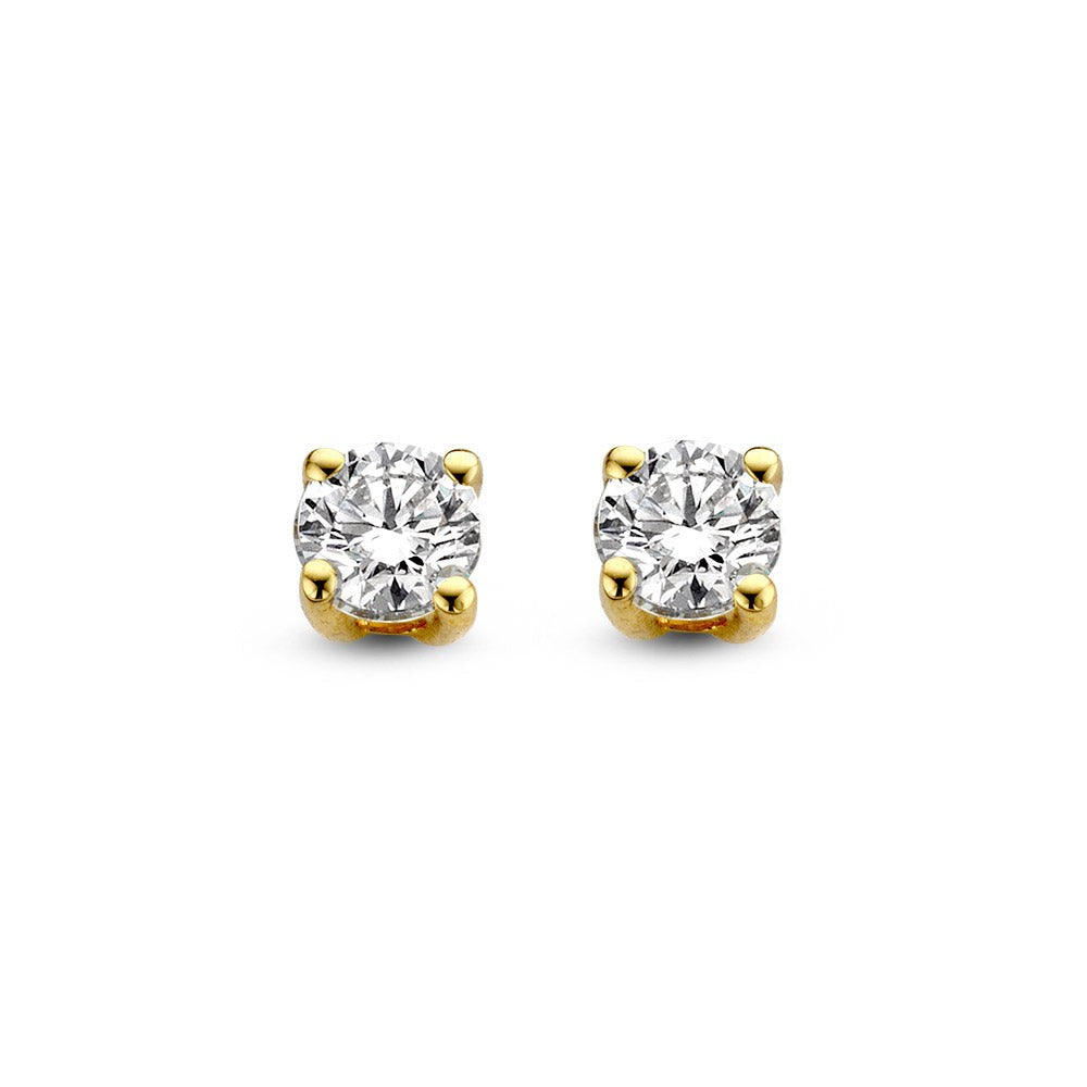 Orecchini in oro giallo con diamanti da 0,30 carati.