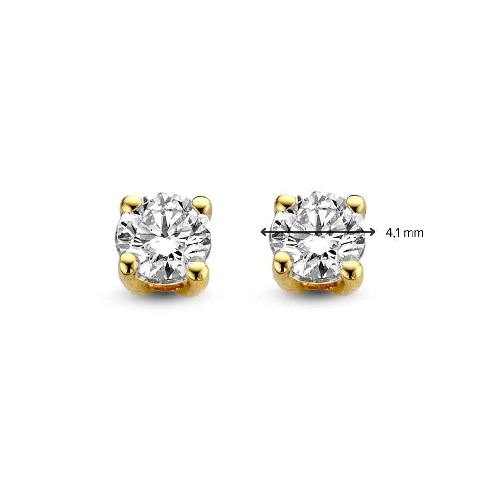 Orecchini a lobo Olivia 0,50 crt. oro giallo