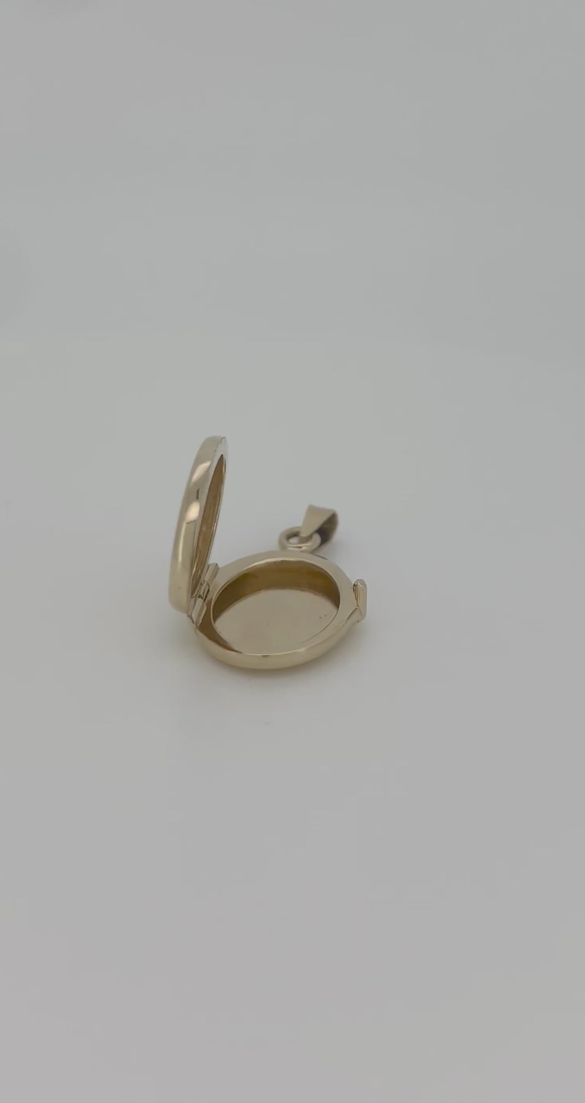medaglione vintage in oro 14k fiore 3.4gr