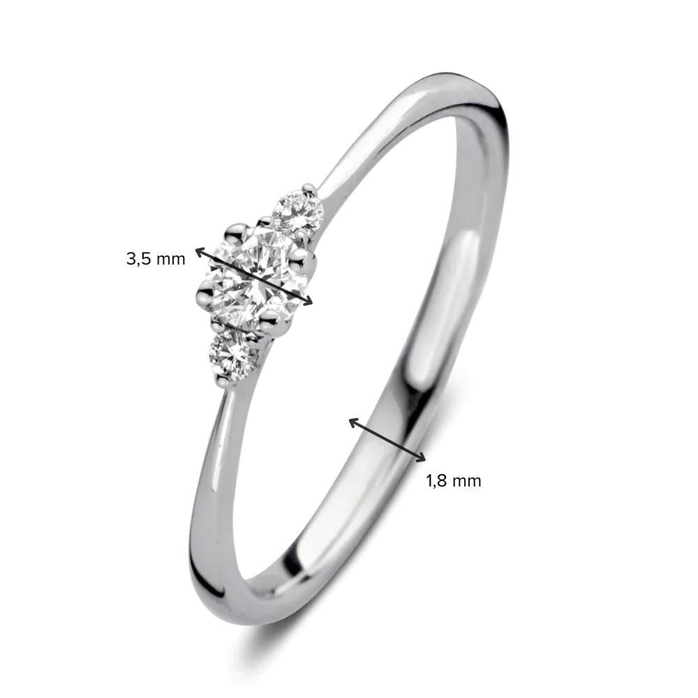 Anello Alix 0,20 ct oro bianco