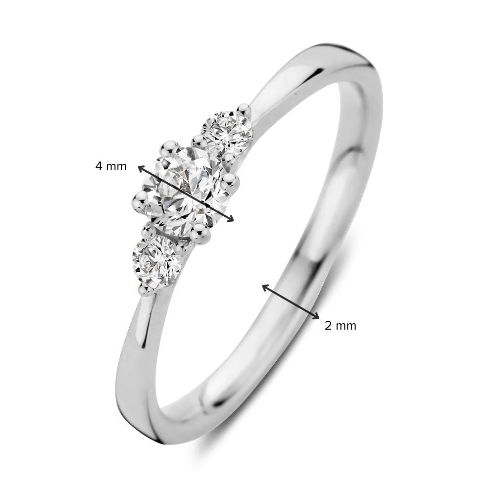 Anello Alix 0,37 crt. oro bianco