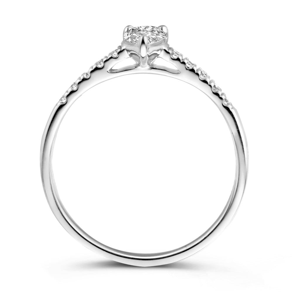 Anello Ava Royal 0,48 ct oro bianco