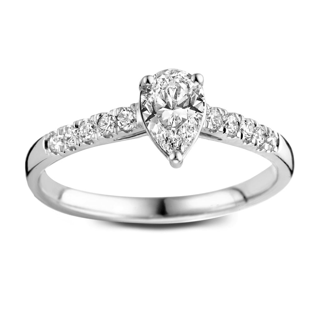 Anello Ava Royal 0,48 ct oro bianco