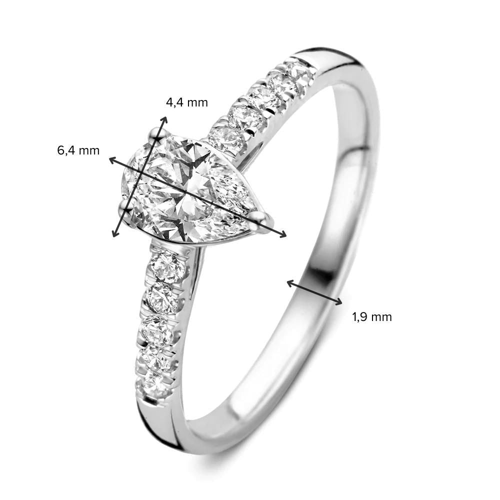 Anello Ava Royal 0,48 ct oro bianco