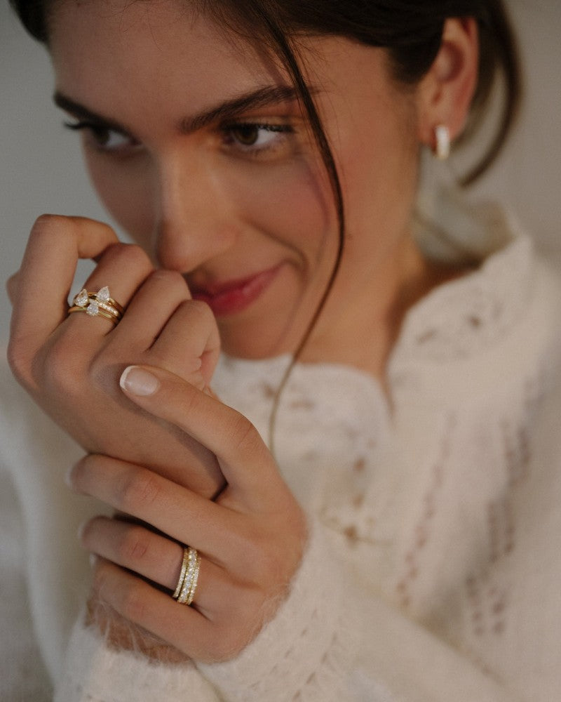 Anello Ava Royal 0,75 ct oro bianco