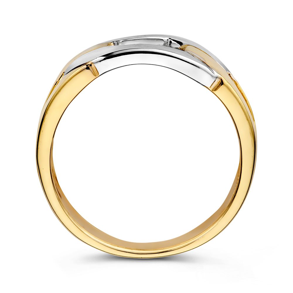 Anello da Donna Bicolore Senza Tempo 14 Carati – Unione tra Oro Giallo e Bianco