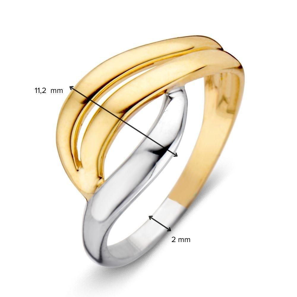 Anello da Donna Bicolore in Oro 14 Carati Senza Tempo – Eleganza in Oro Giallo e Bianco