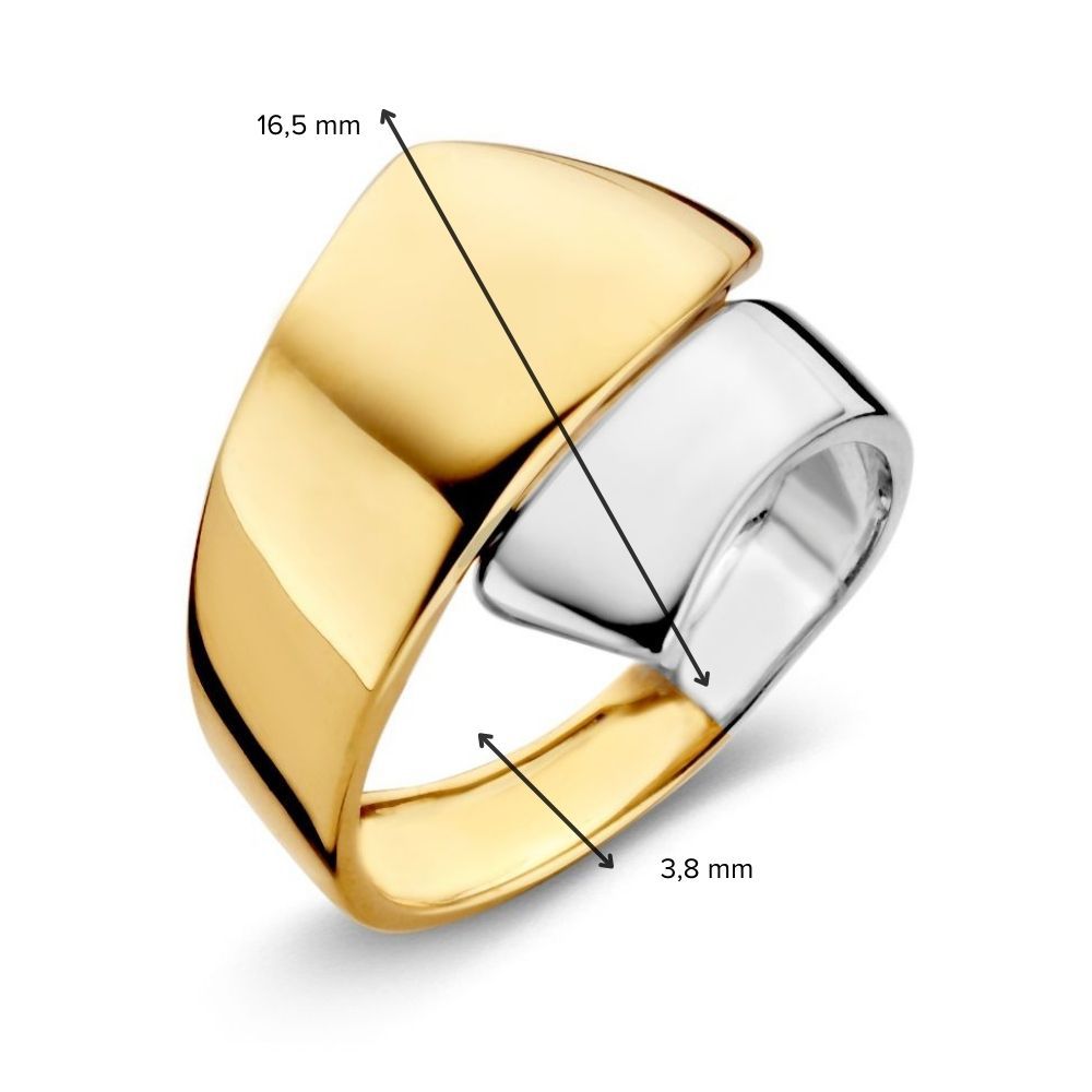 Anello da Donna Bicolore 14 Carati Senza Tempo – Lusso in Oro Giallo e Bianco