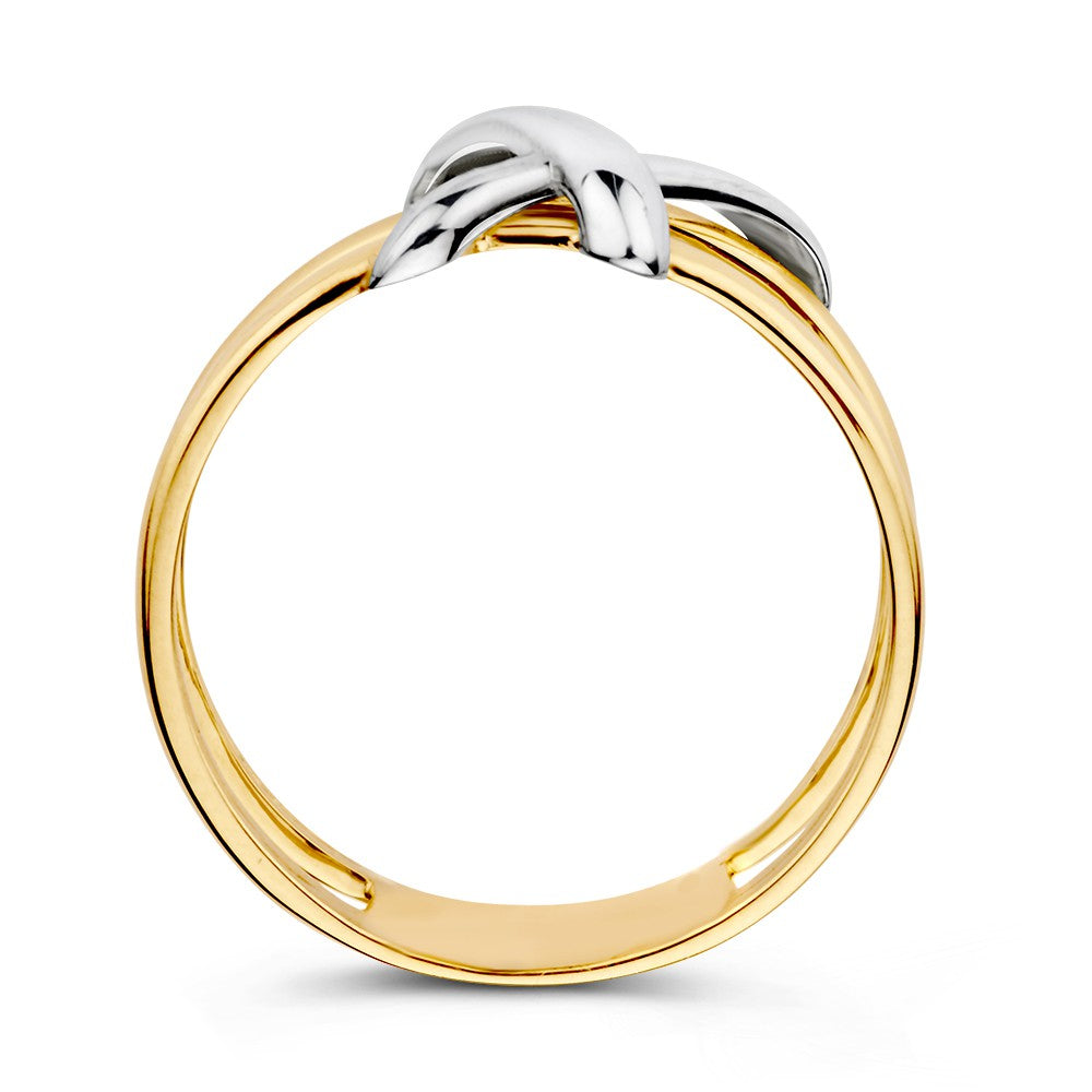 Anello da Donna Bicolore 14 Carati – Lusso ed Eleganza in Oro Giallo e Bianco