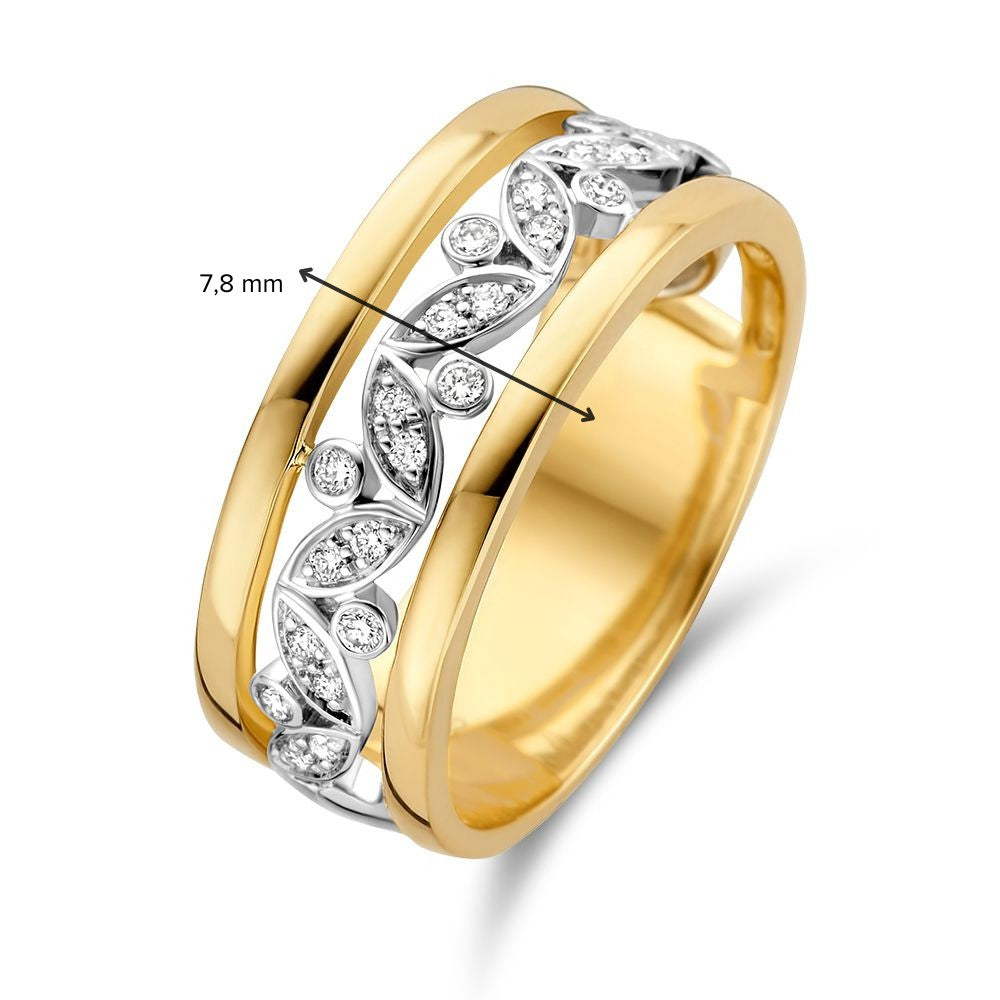 Anello Bicolore in Oro con Diamante – 0.20 Carati