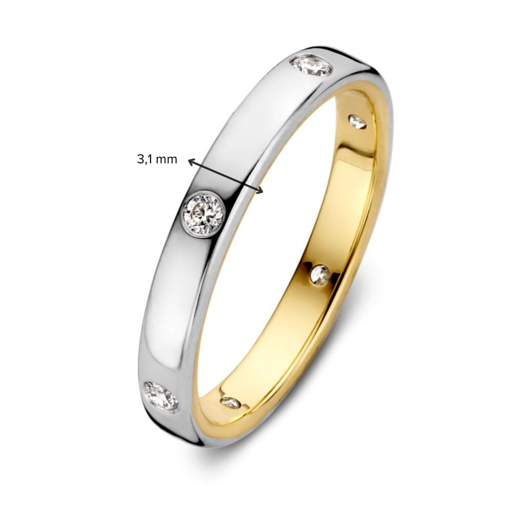 Anello in oro bicolore con diamanti – 0.20 carati