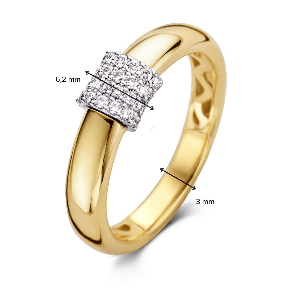Anello Bicolor da Donna con Diamante – 0.21 crt