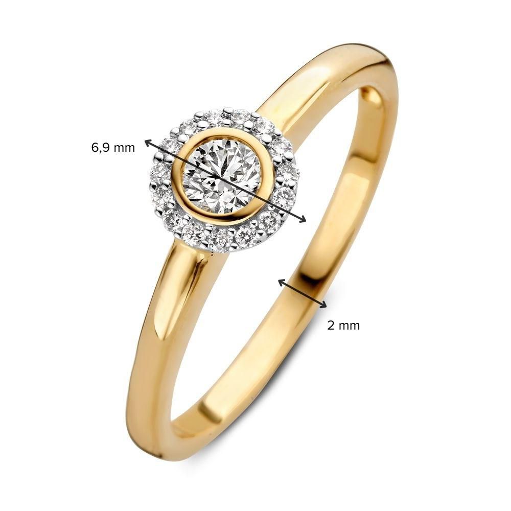 Elegante Anello Entourage in Oro Giallo con Diamanti – 0,26 Carati