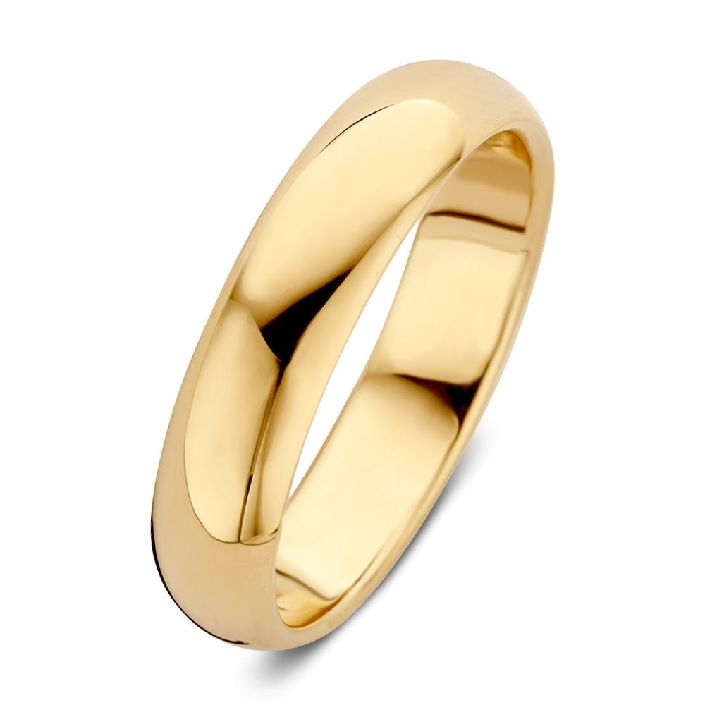 anello in oro giallo lucido di 5 mm