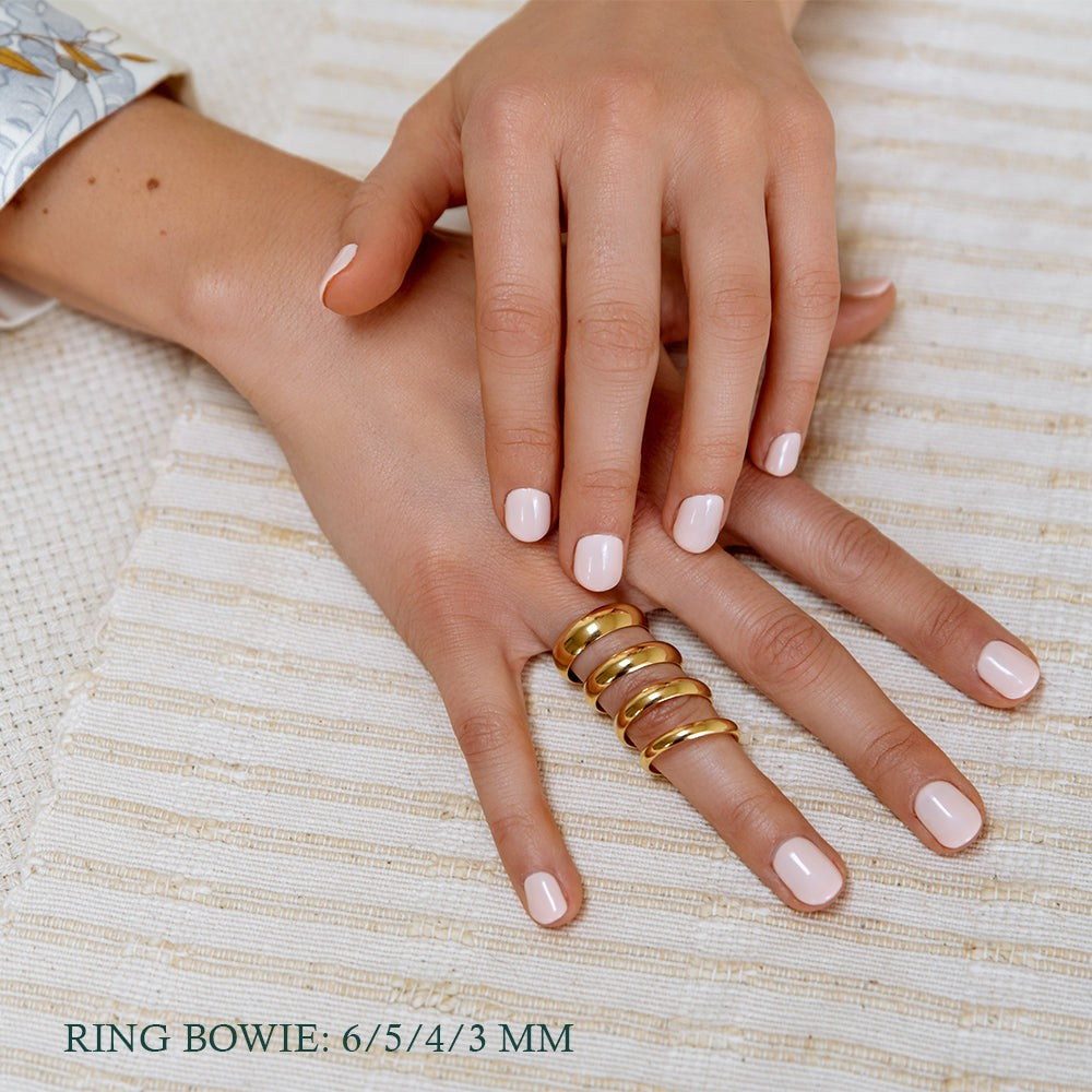 Anello Bowie 5mm oro bianco