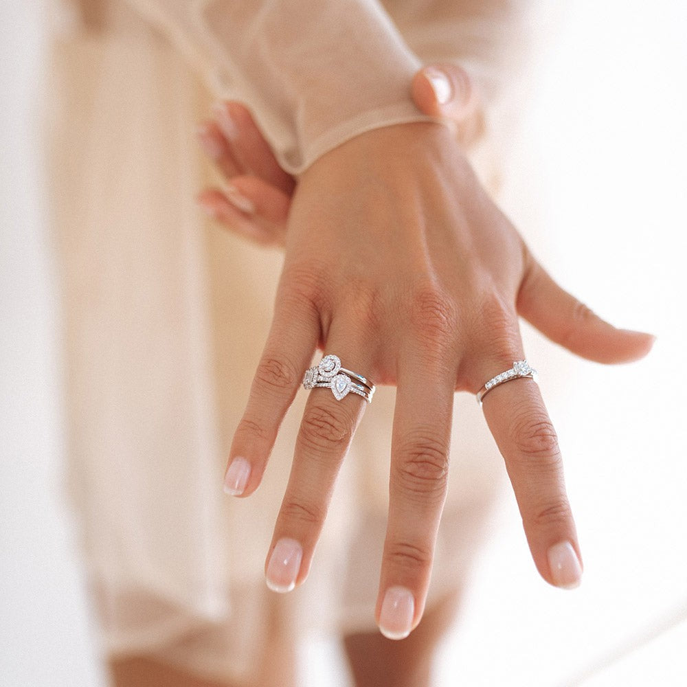 Anello Elin royal 0,30 crt. oro bianco