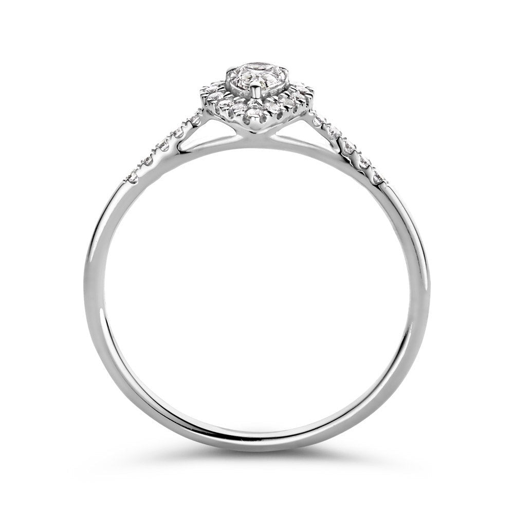 Anello Elin royal 0,30 crt. oro bianco