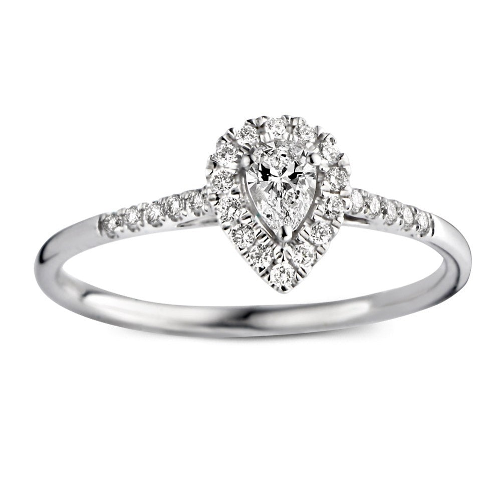 Anello Elin royal 0,30 crt. oro bianco