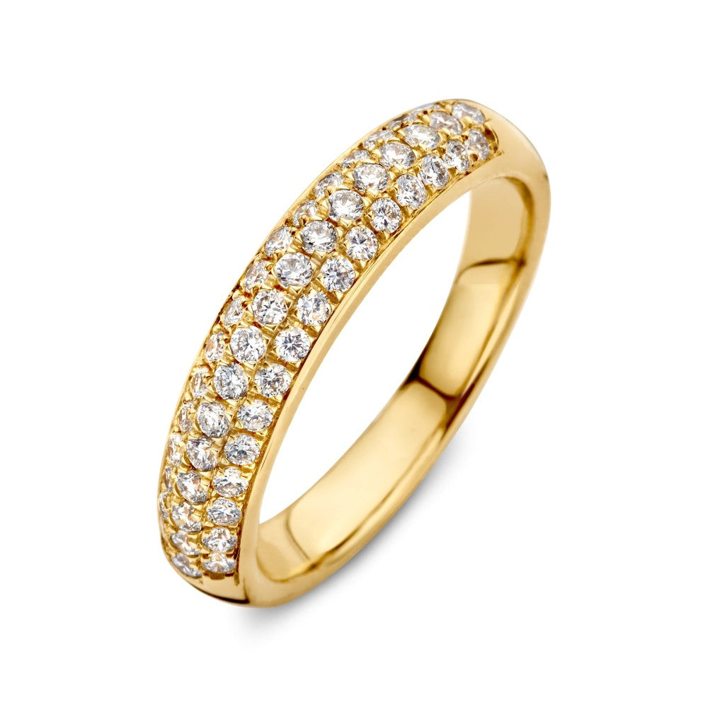Gouden ring met 0,52 crt. aan brillanten in een volle zet.
