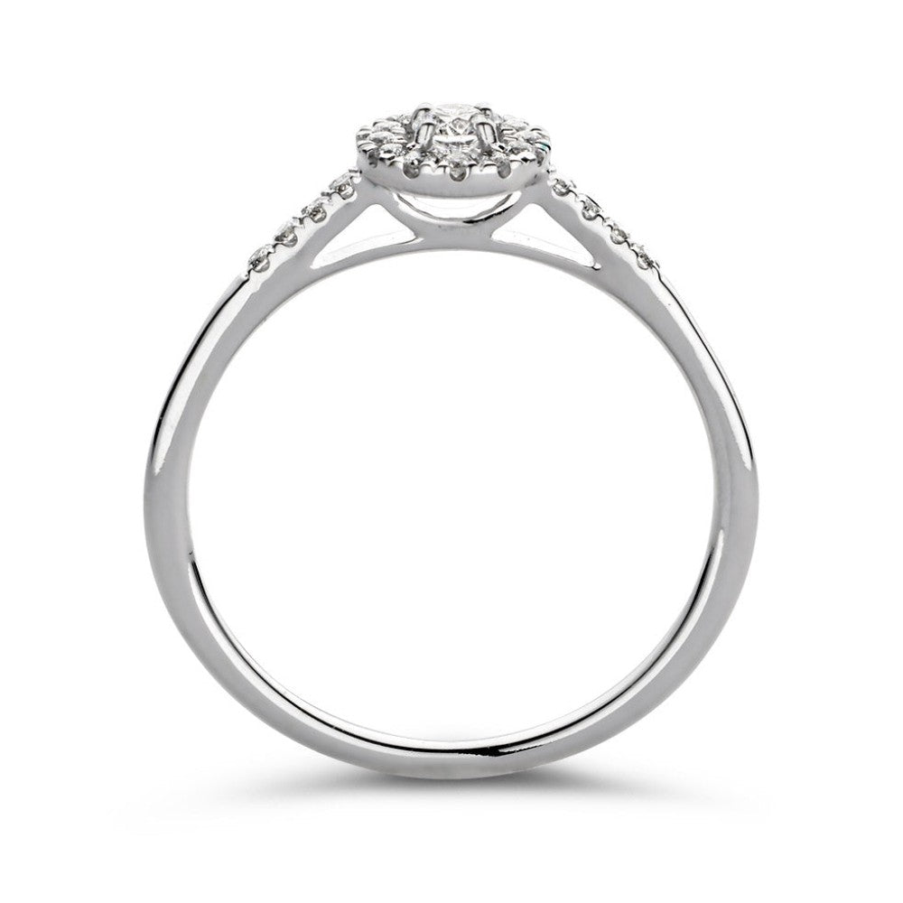 Anello Emma royal 0,20 ct. oro bianco