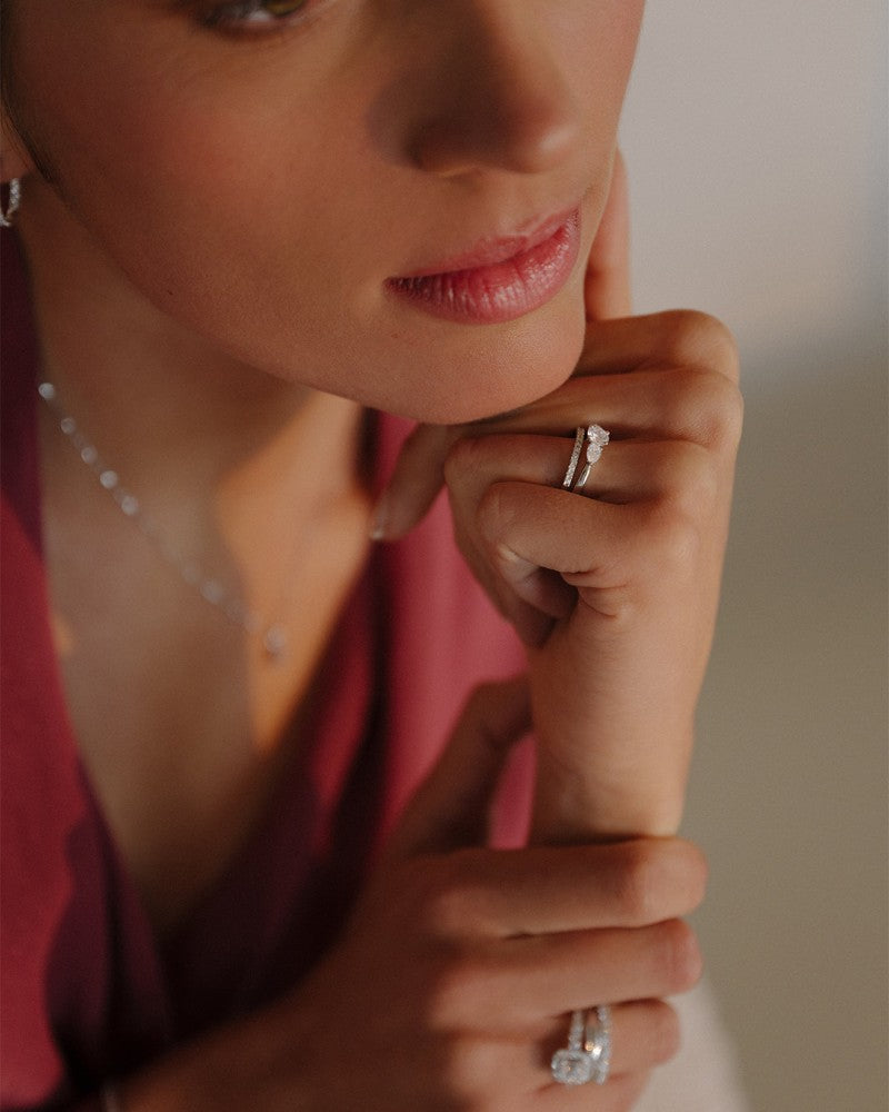 Anello Evie 0,90 ct oro bianco