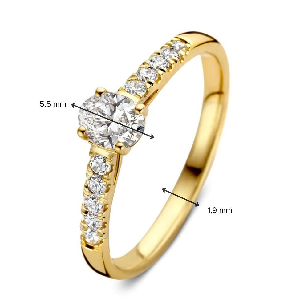Anello Franky Royal 0,48 crt. oro giallo