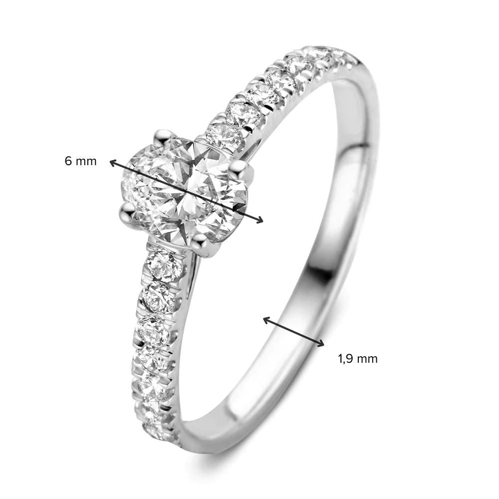 Anello Franky Royal 0,48 crt. oro bianco