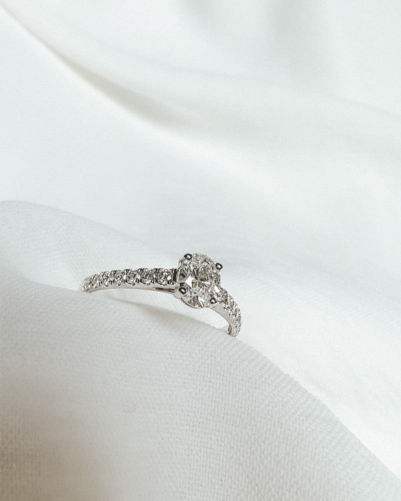 Anello Franky Royal 0,75 ct oro bianco