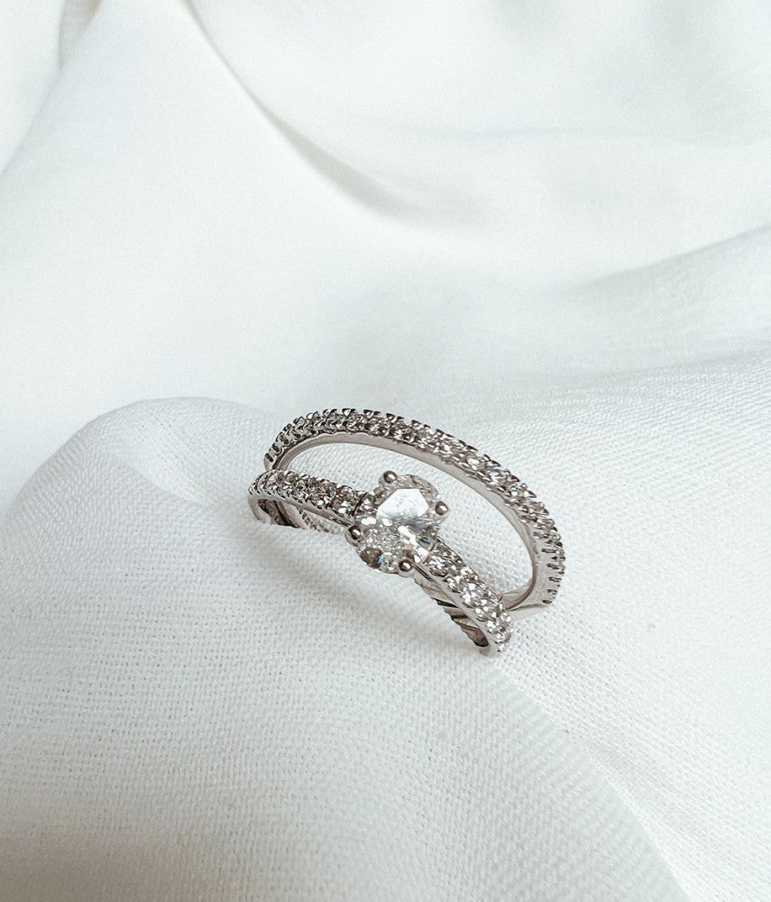 Anello Franky Royal 0,75 ct oro bianco