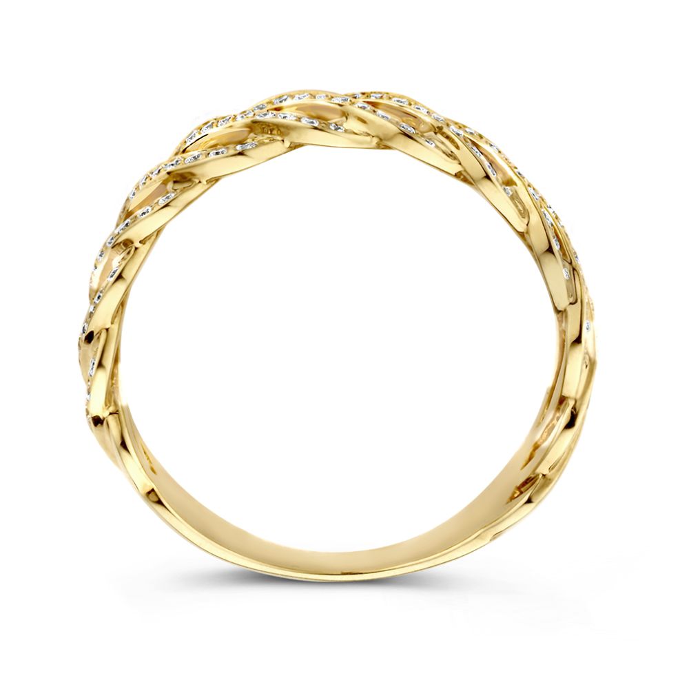 Anello in oro giallo con diamante taglio brillante da 0,35 ct – 14 carati, qualità H/SI-1, anello da donna raffinato