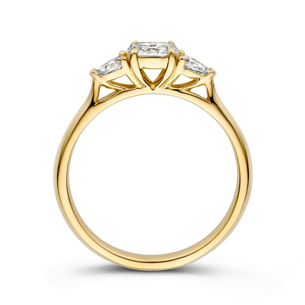 Anello giallo diamante 0,50 ct.