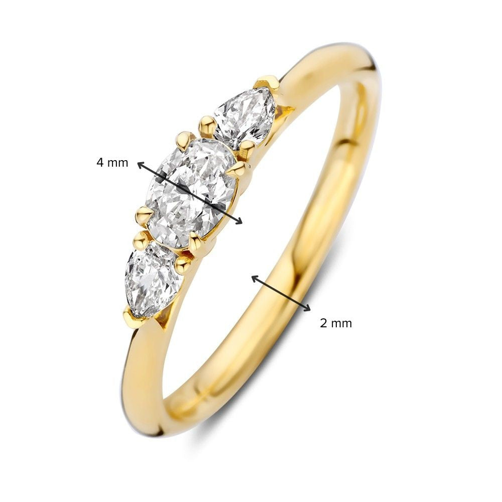 Anello giallo diamante 0,50 ct.