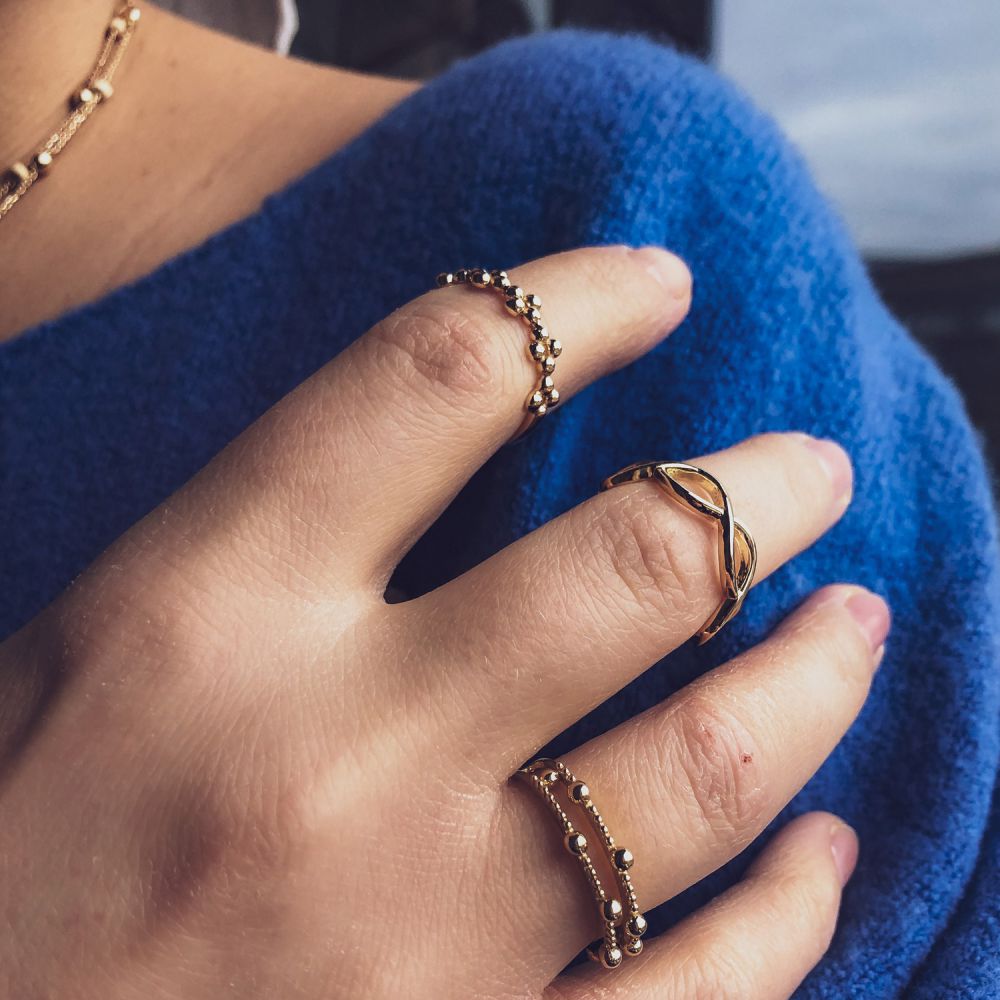 Anello da Donna in Oro Giallo 14 Carati – Stile Essenziale e Senza Tempo