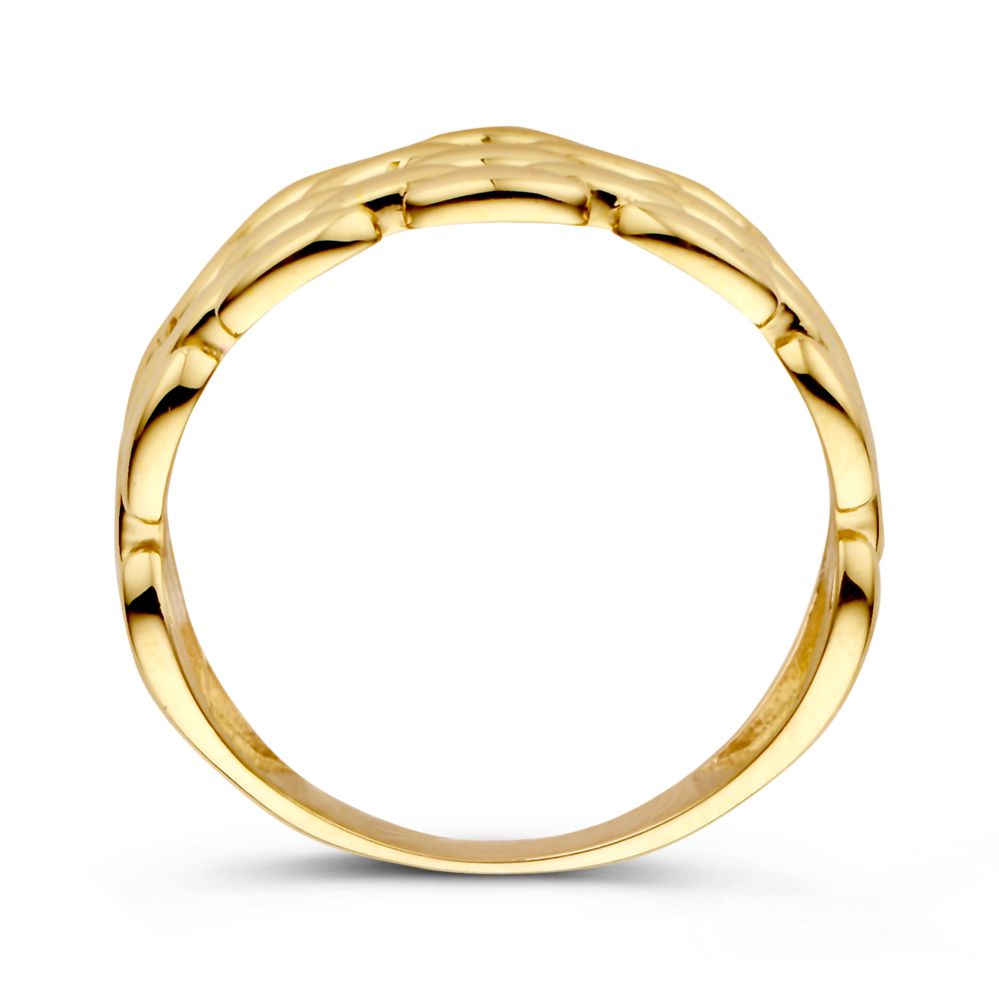 Anello a Catena in Oro Giallo – 14 Carati – Elegante e Senza Tempo – Van der Kooij