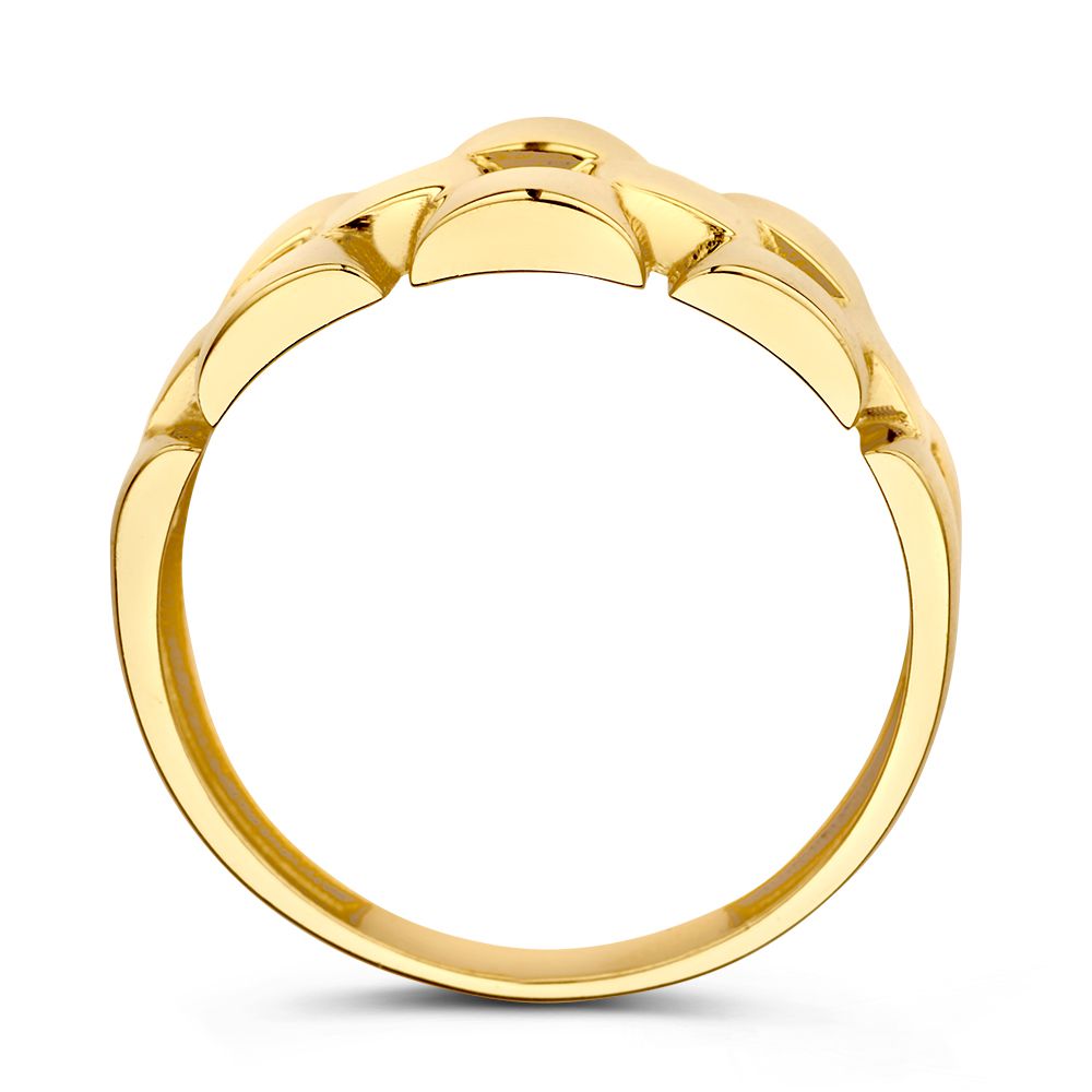 Anello in Oro Giallo con Maglia Rolex – Oro 14 Carati | Van der Kooij