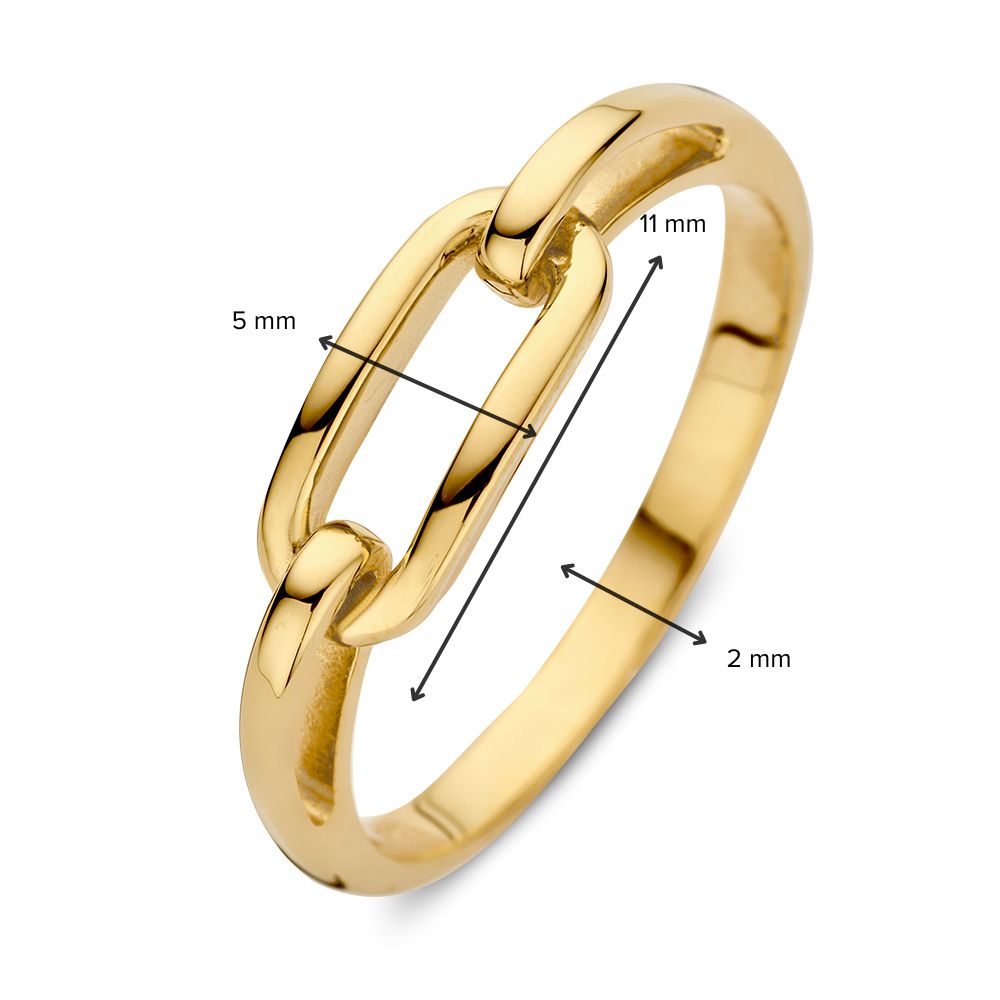 Anello in Oro Giallo con Maglie Collegate – Elegante e Senza Tempo