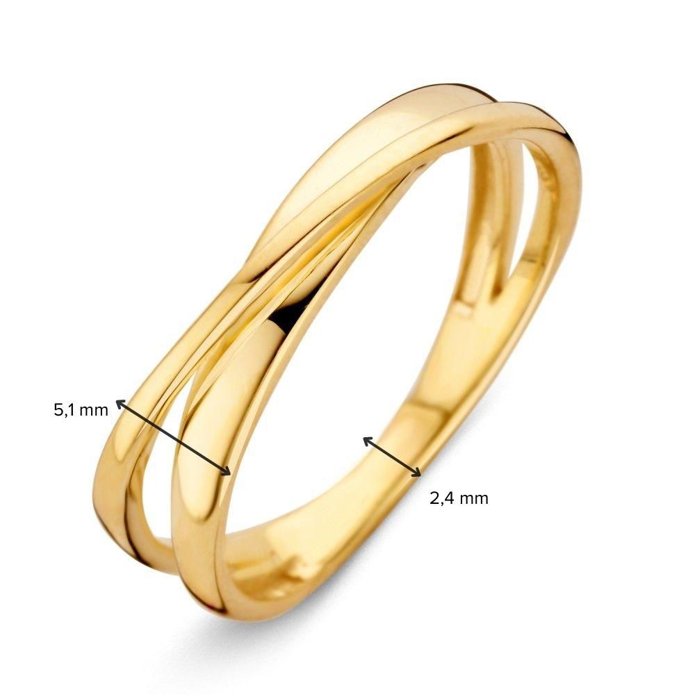 Elegante Anello in Oro Giallo – Lusso Sottile in Oro 14 Carati
