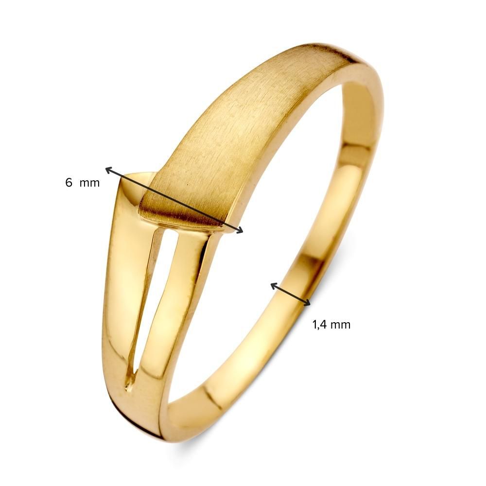 Elegante Anello in Oro Giallo con Design Essenziale – Oro 14 Carati