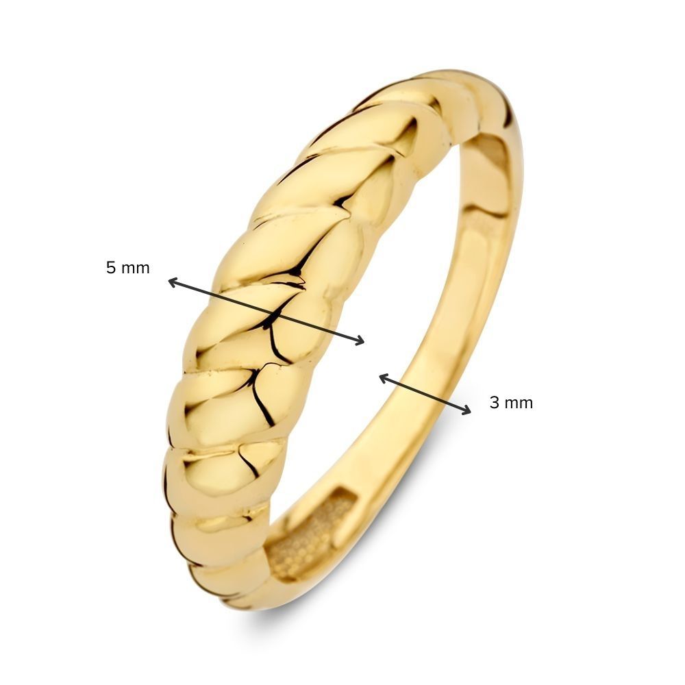 Anello Croissant in Oro Giallo | Oro 14 Carati | Van der Kooij