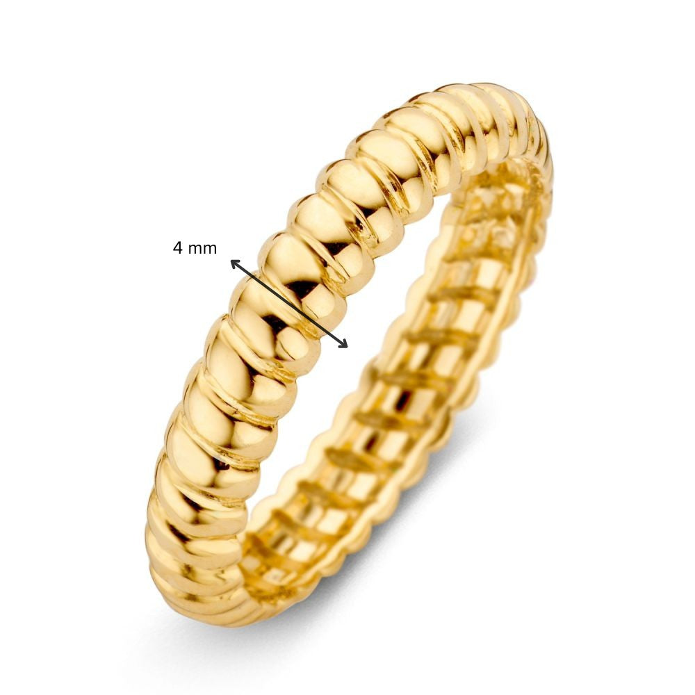 Geelgouden Aanschuifring voor Dames – Subtiele Luxe in 14 Karaat Goud